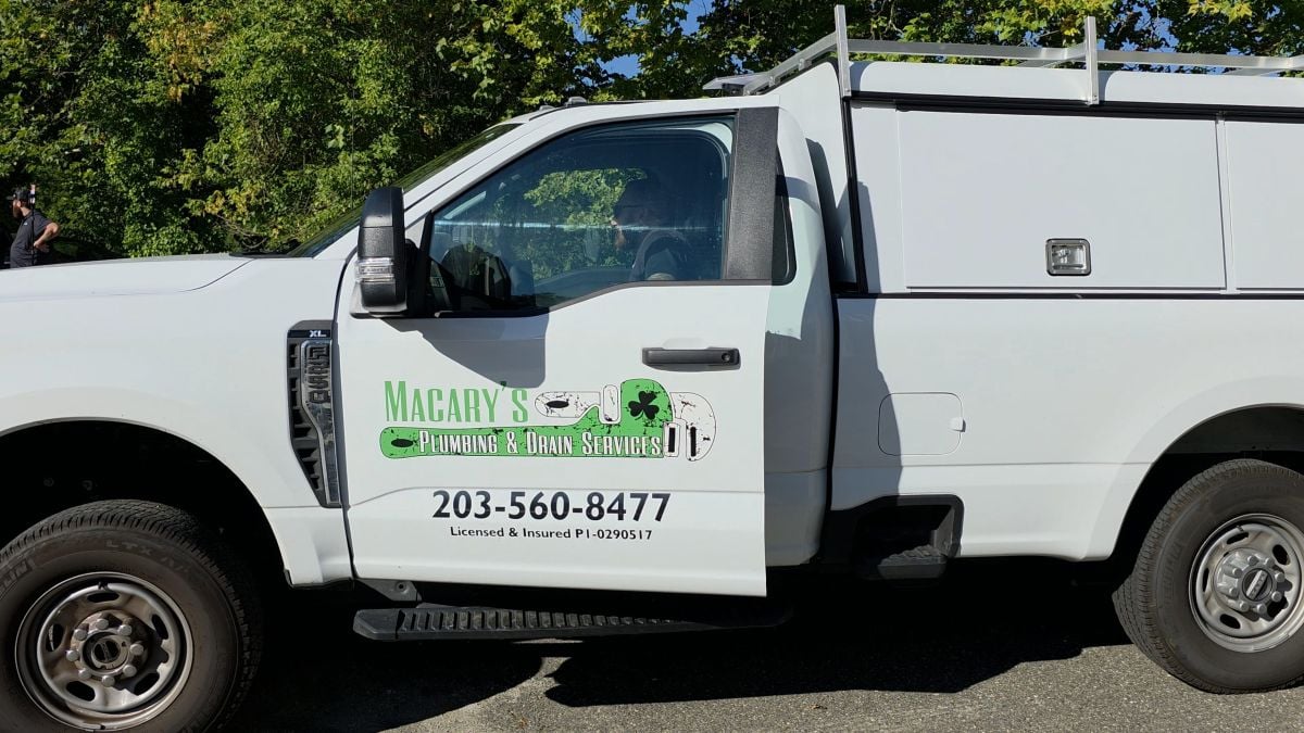 Macary's Plumbing branded truck